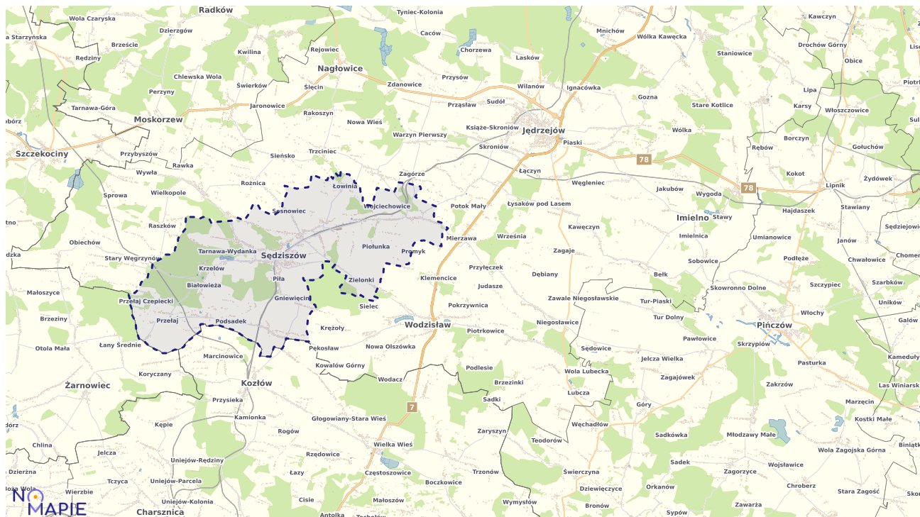 Mapa uzbrojenia terenu Sędziszowa